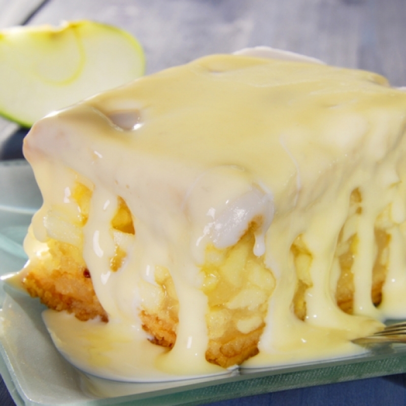 Apple Cake With Warm Butter Sauce Apple Cake With Warm Butter Sauce