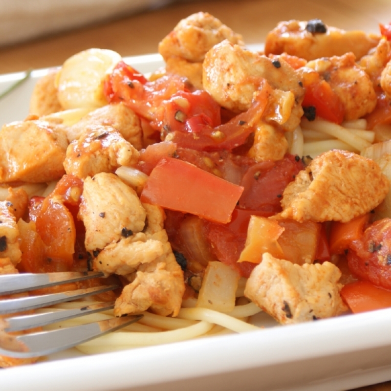 Grilled Chicken Bites And Pasta Recipe