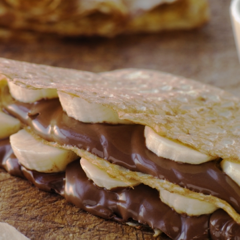 Chocolate Banana Layered Crepes Recipe
