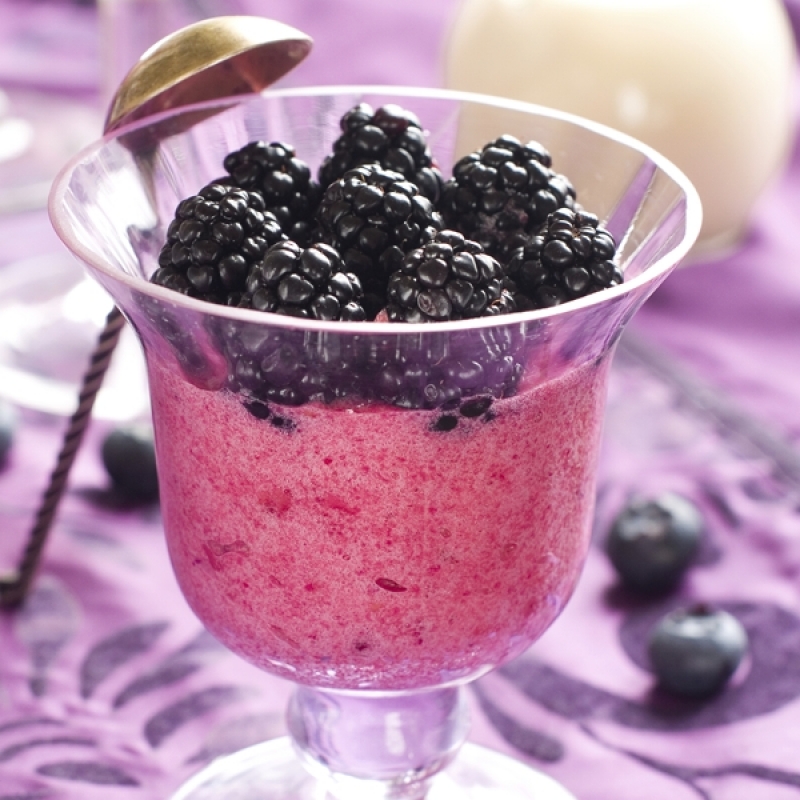 Blackberry Blueberry Slush Dessert Recipe