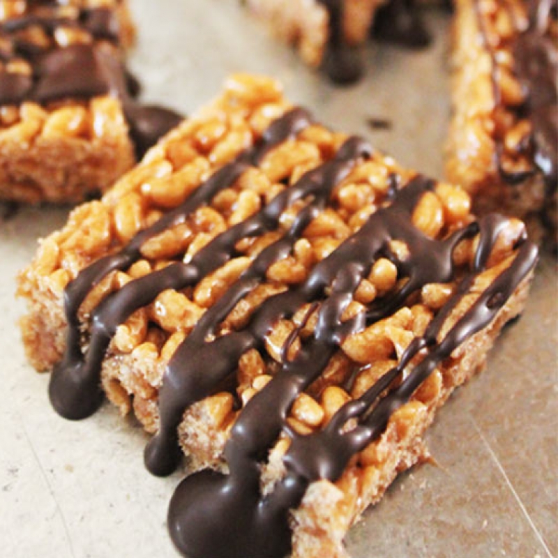 chocolate puffed rice squares